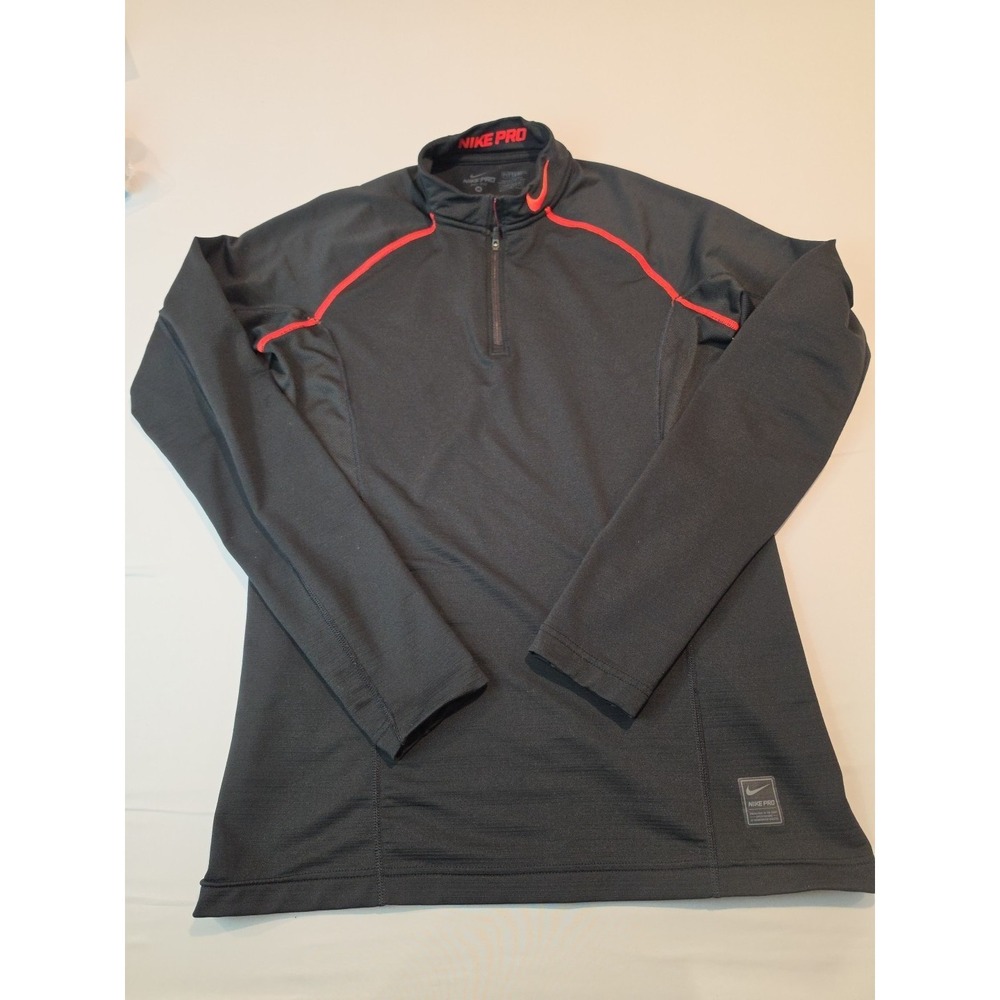 Nike‎ Pro Dri Fit Fitted Mens Medium 1/4 Zip Long Sleeve